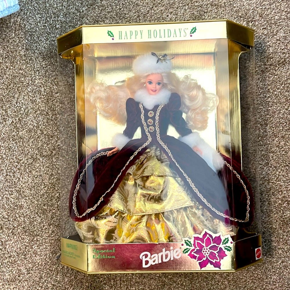 Mattel happy holiday Barbie doll